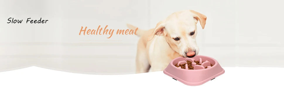 Non-slip slow feeder puzzle bowl for dogs