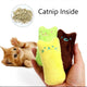 Soft plush catnip chew toy for cats and kittens