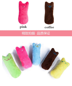 Soft plush catnip chew toy for cats and kittens