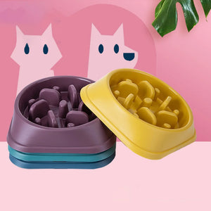 Non-slip slow feeder puzzle bowl for dogs