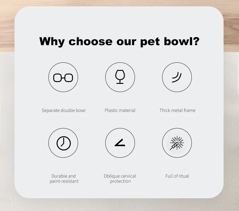 Raised double bowl feeder for cats and dogs