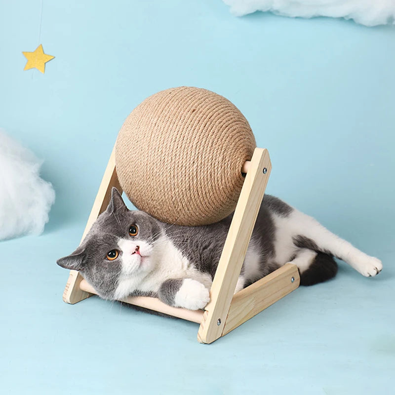 Sisal rope scratching ball board for cats
