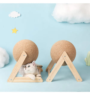 Sisal rope scratching ball board for cats