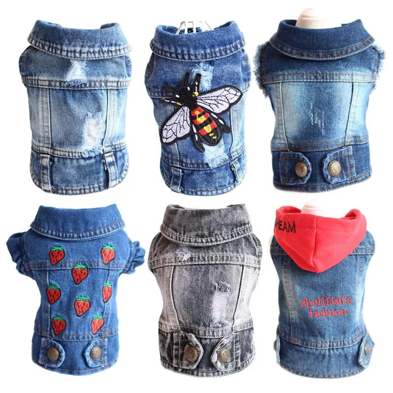 CoolPaws Denim Shirt: Summer Dog Outfit - GoPoofy