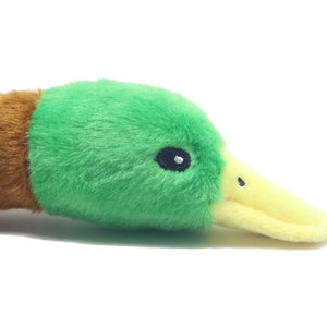 Plush duck squeaky chew toy for small to medium dogs