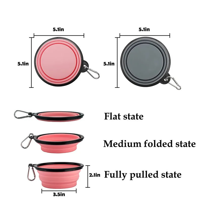 Collapsible Silicone Pet Bowl - GoPoofy
