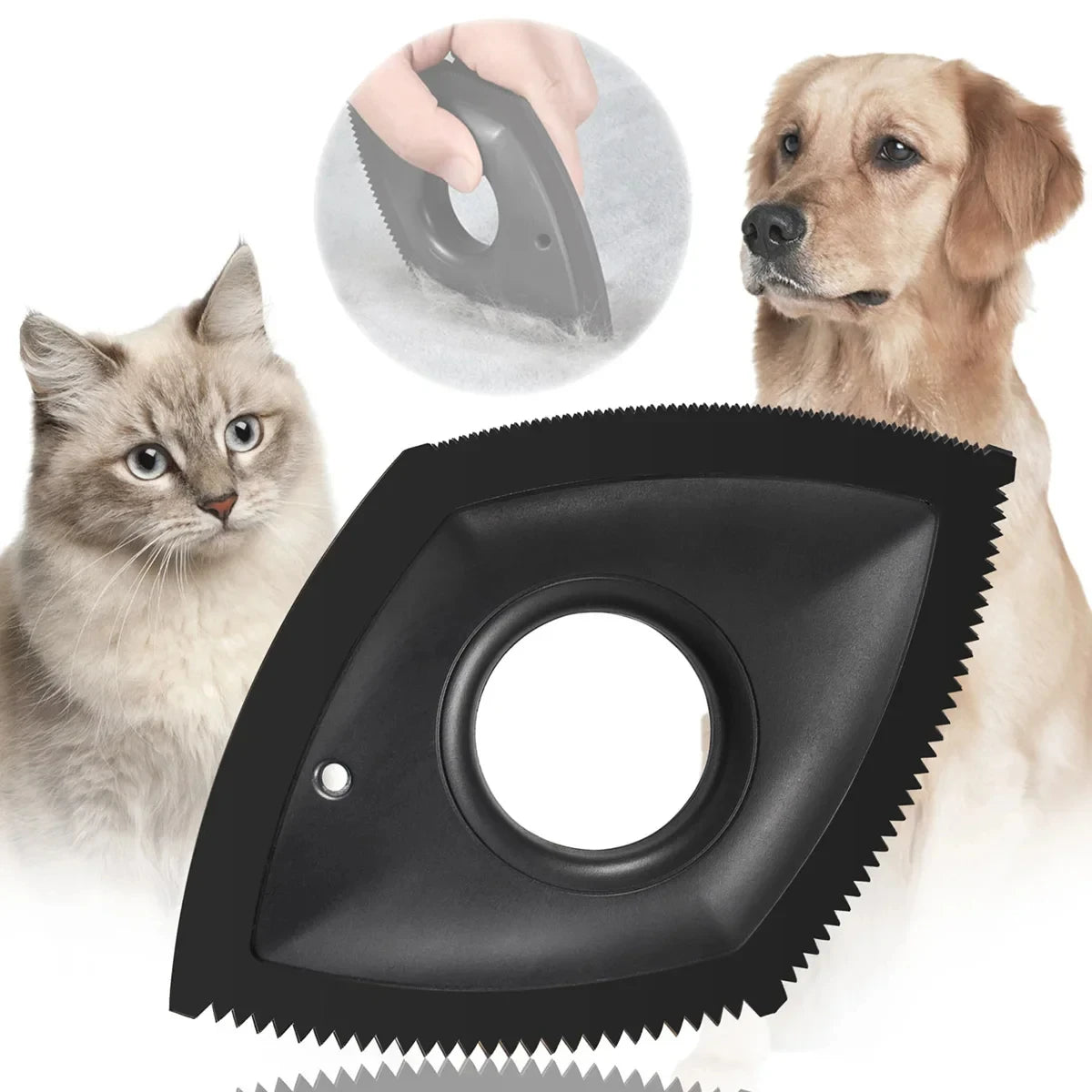 4-mode reusable pet hair remover brush for dogs and cats