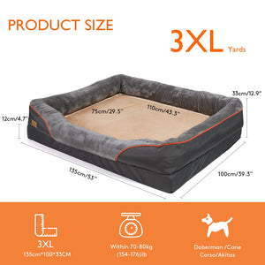 Large fleece dog bed with removable washable waterproof cover