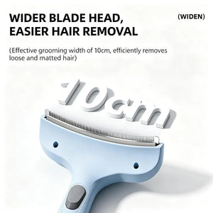 Curved deshedding grooming comb for dogs and cats