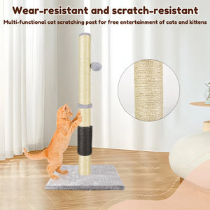 Tall cat scratching post and climbing tower for indoor cats