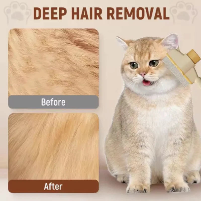 Stainless steel grooming comb for removing loose hair from dogs and cats