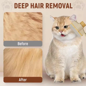 Stainless steel grooming comb for removing loose hair from dogs and cats
