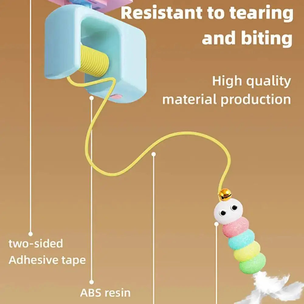 Automatic rechargeable hanging teaser toy for interactive cat play