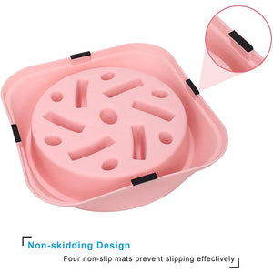 Non-slip slow feeder puzzle bowl for dogs
