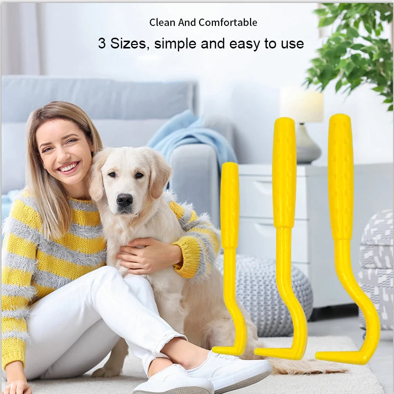 3-piece tick and flea remover hook tool set for dogs and cats