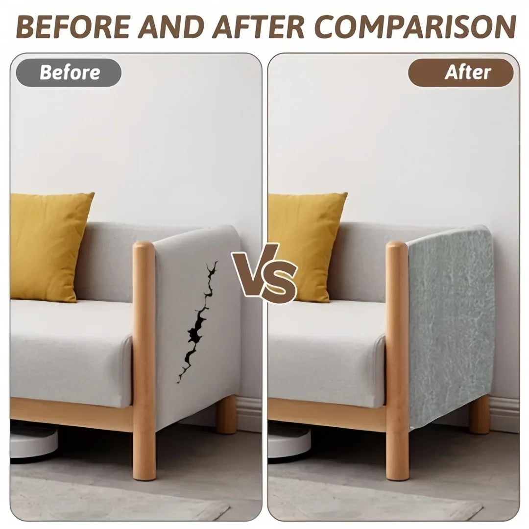 Compact self-adhesive scratch pad to protect furniture from cats