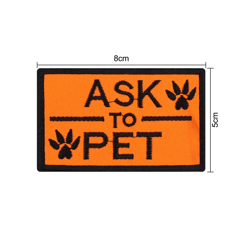 Hook-and-loop ID patches for tactical dog harnesses and vests