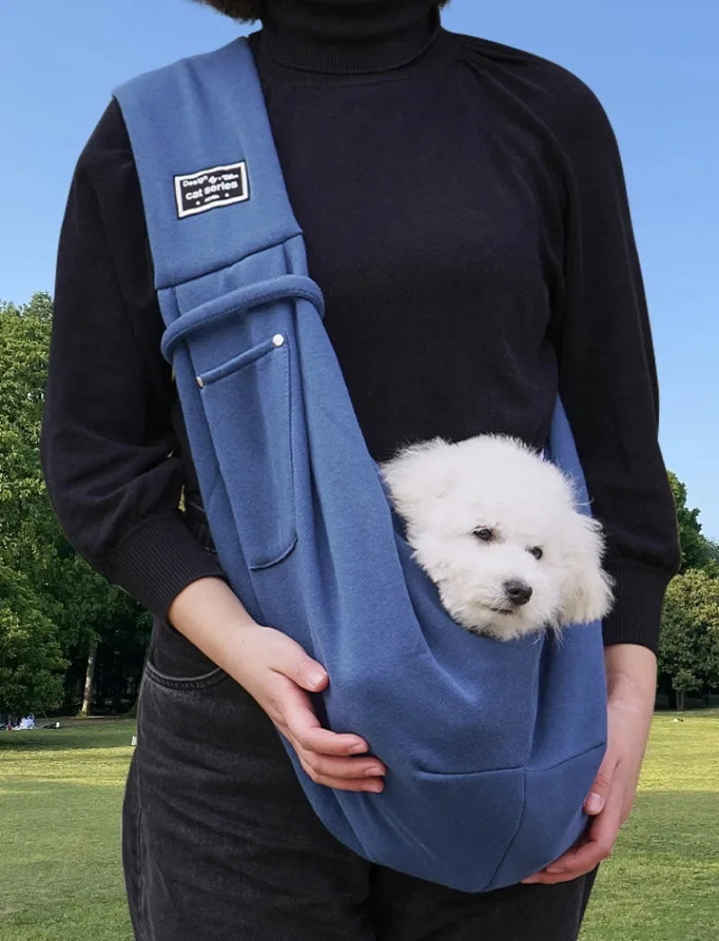 Crossbody sling carrier bag for small dogs and cats