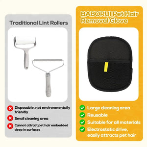 Pet hair removal grooming gloves for dogs and cats