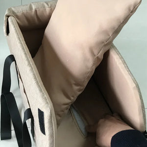 Padded car booster seat with washable cover for small dogs