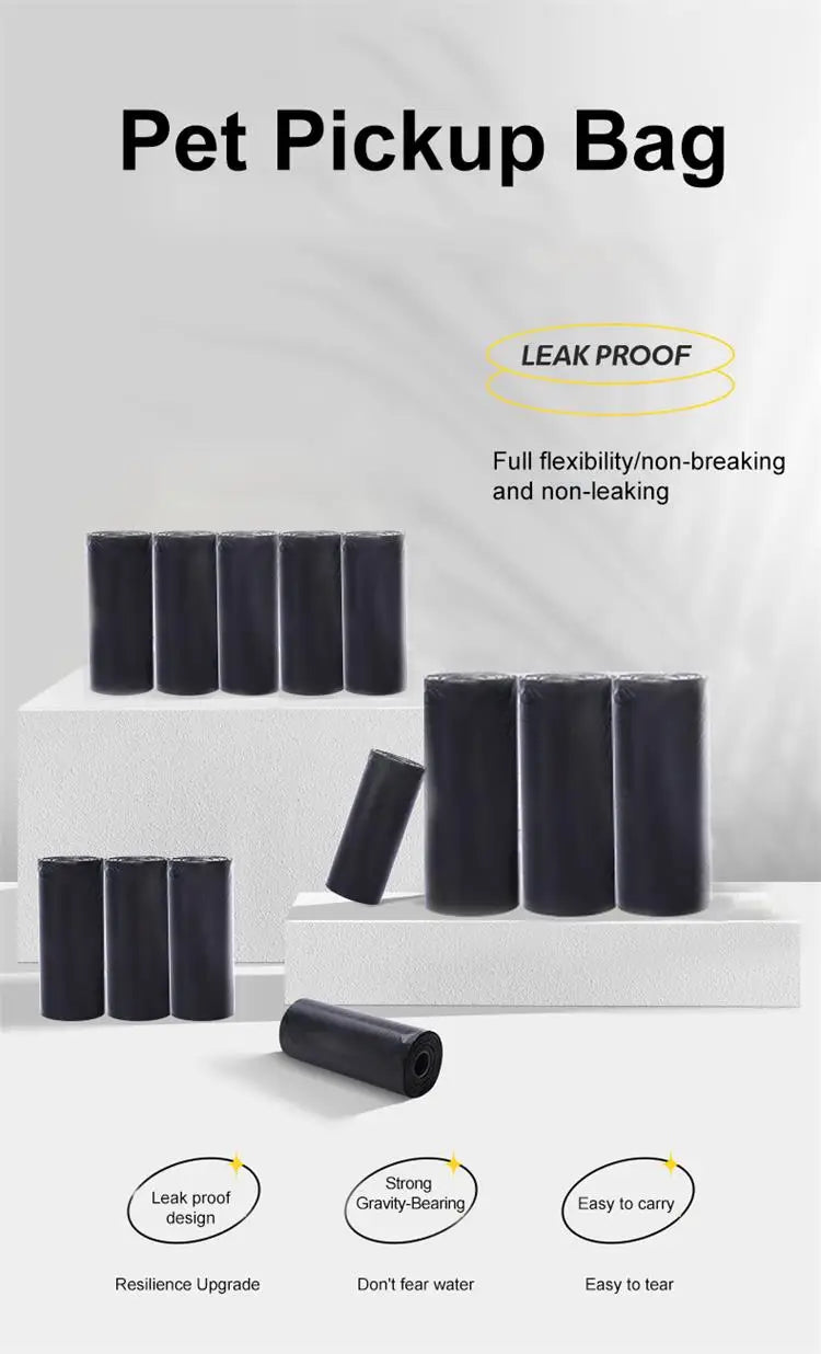 Thick tear-resistant dog poop bags, 10 roll pack