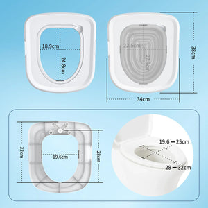 Graduated cat toilet training kit with removable trays