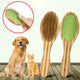 Double-sided bamboo grooming brush for dog coat care