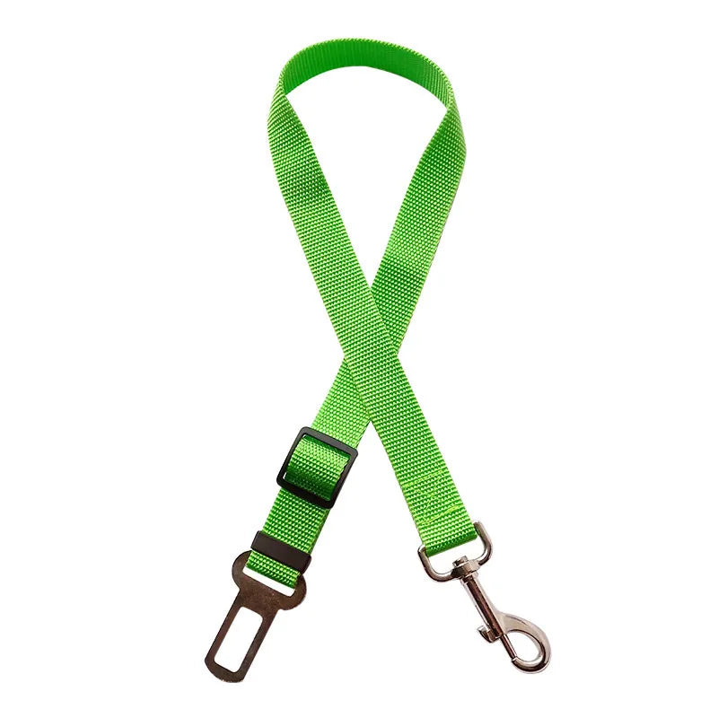 Adjustable car seat belt safety clip for dogs and cats