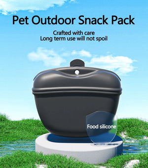 Silicone treat waist bag for outdoor dog training