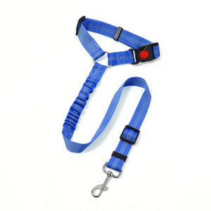 Elastic reflective nylon car seatbelt leash for dogs