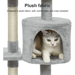 Cat tree condo with scratching post and cosy perches