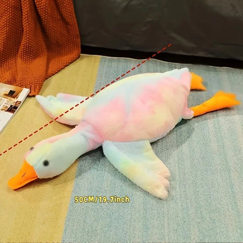 Soft plush duck companion toy for dogs and cats
