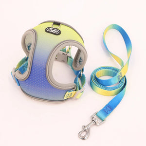 Adjustable reflective step-in vest harness for dogs and cats