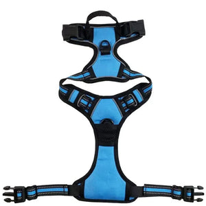 Reflective breathable nylon vest harness for small to large dogs
