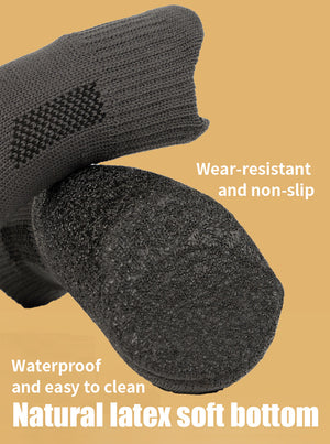 Antifreeze snow boots with soft lining for dog paw protection