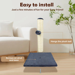 Tall cat scratching post and climbing tower for indoor cats