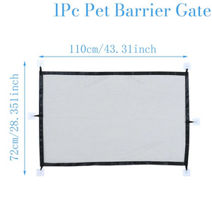 Foldable breathable mesh safety gate for dogs