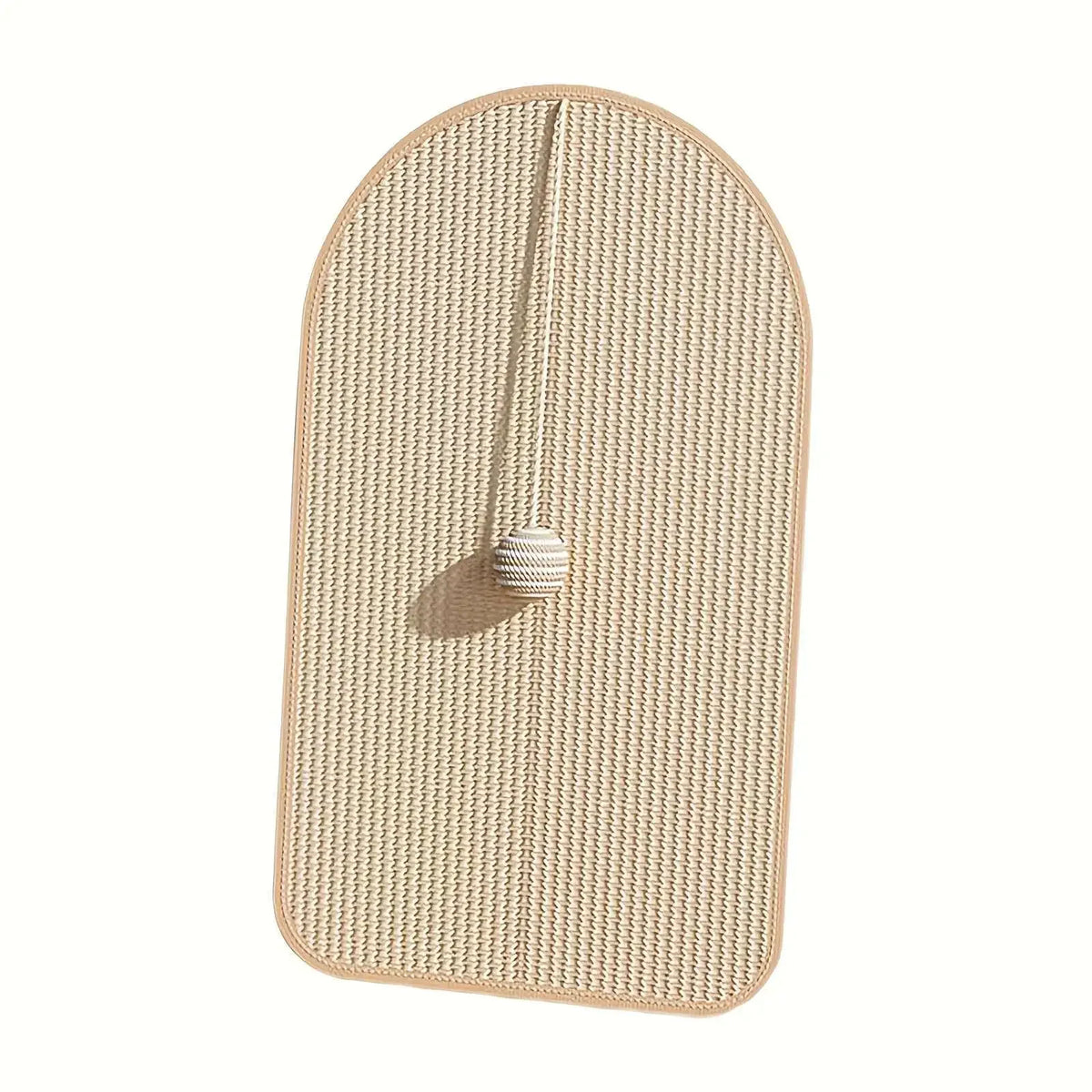 Natural sisal wall-mounted scratch pad for cats