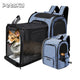 Expandable mesh backpack pet carrier for cats and small dogs