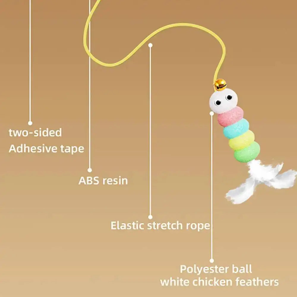 Automatic rechargeable hanging teaser toy for interactive cat play