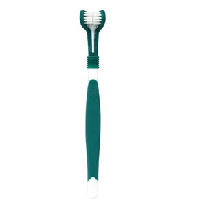 3-sided plastic toothbrush for dog and cat dental care