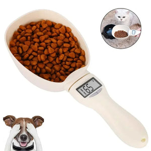 Digital food measuring scoop scale with LED display for pet food