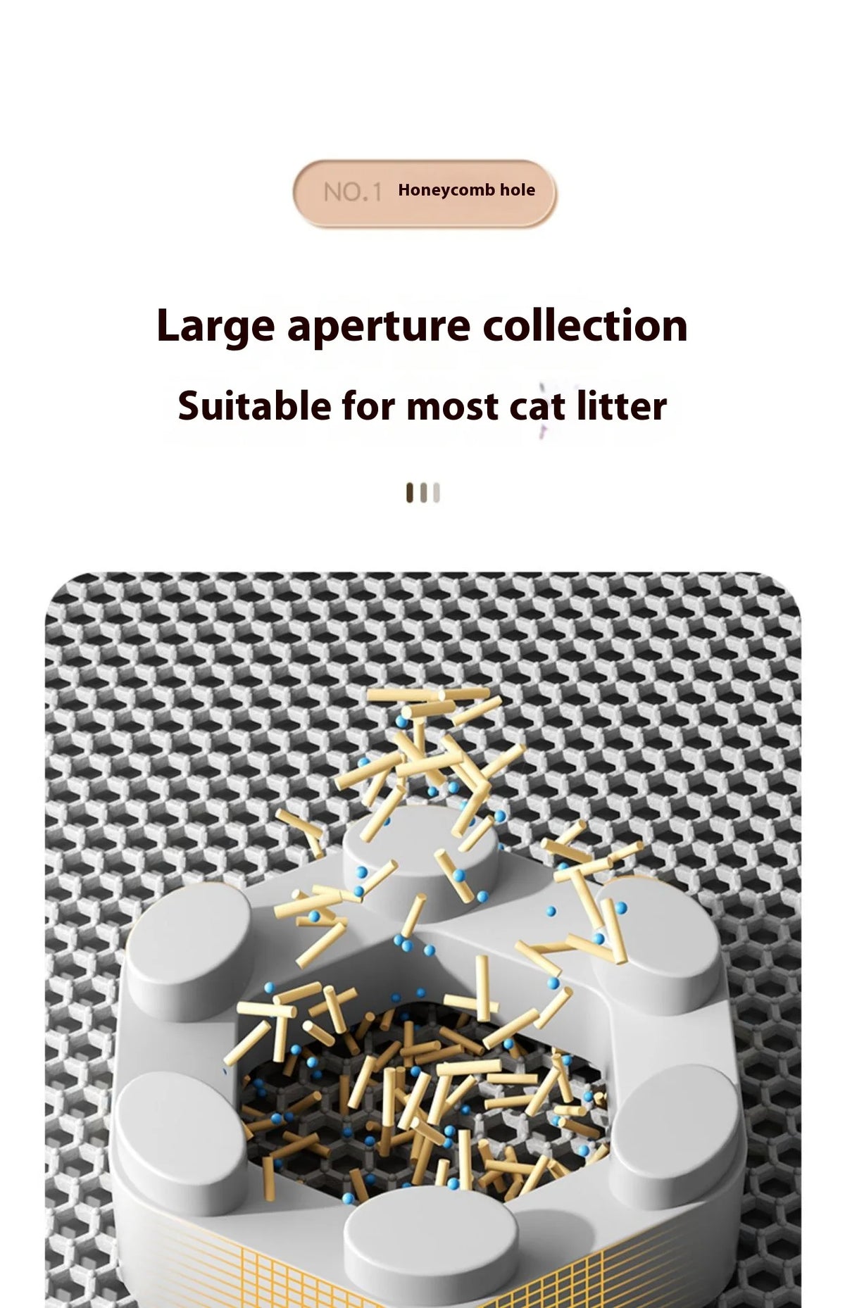 Waterproof 2-layer litter trapping mat for cats