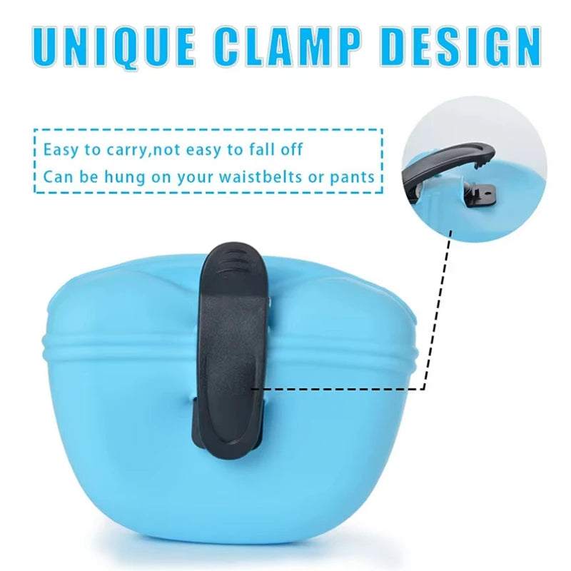 Silicone treat waist bag for outdoor dog training