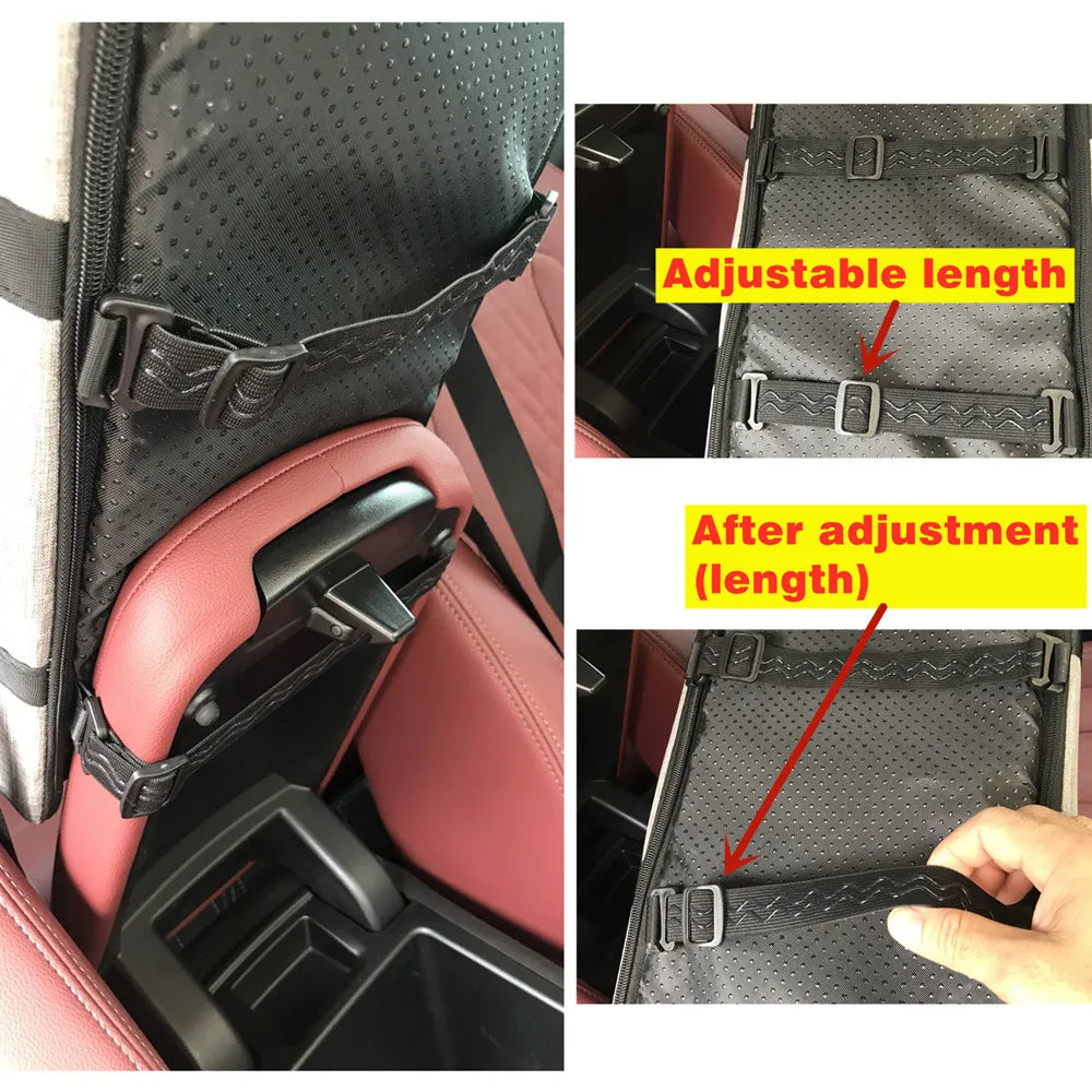 Padded car booster seat with washable cover for small dogs
