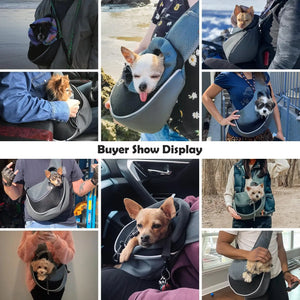 Mesh oxford sling carrier bag for small dogs