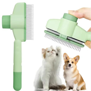 Stainless steel grooming comb for removing loose hair from dogs and cats