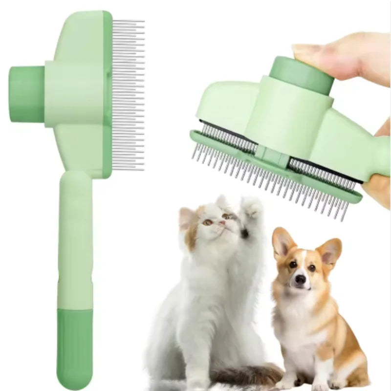 Stainless steel grooming comb for removing loose hair from dogs and cats