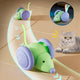 Rechargeable electric mouse toy with obstacle avoidance for cats