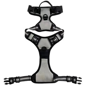 Reflective breathable nylon vest harness for small to large dogs
